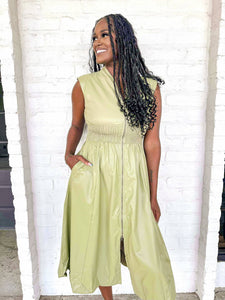 Wake Up A Boss Olive Dress
