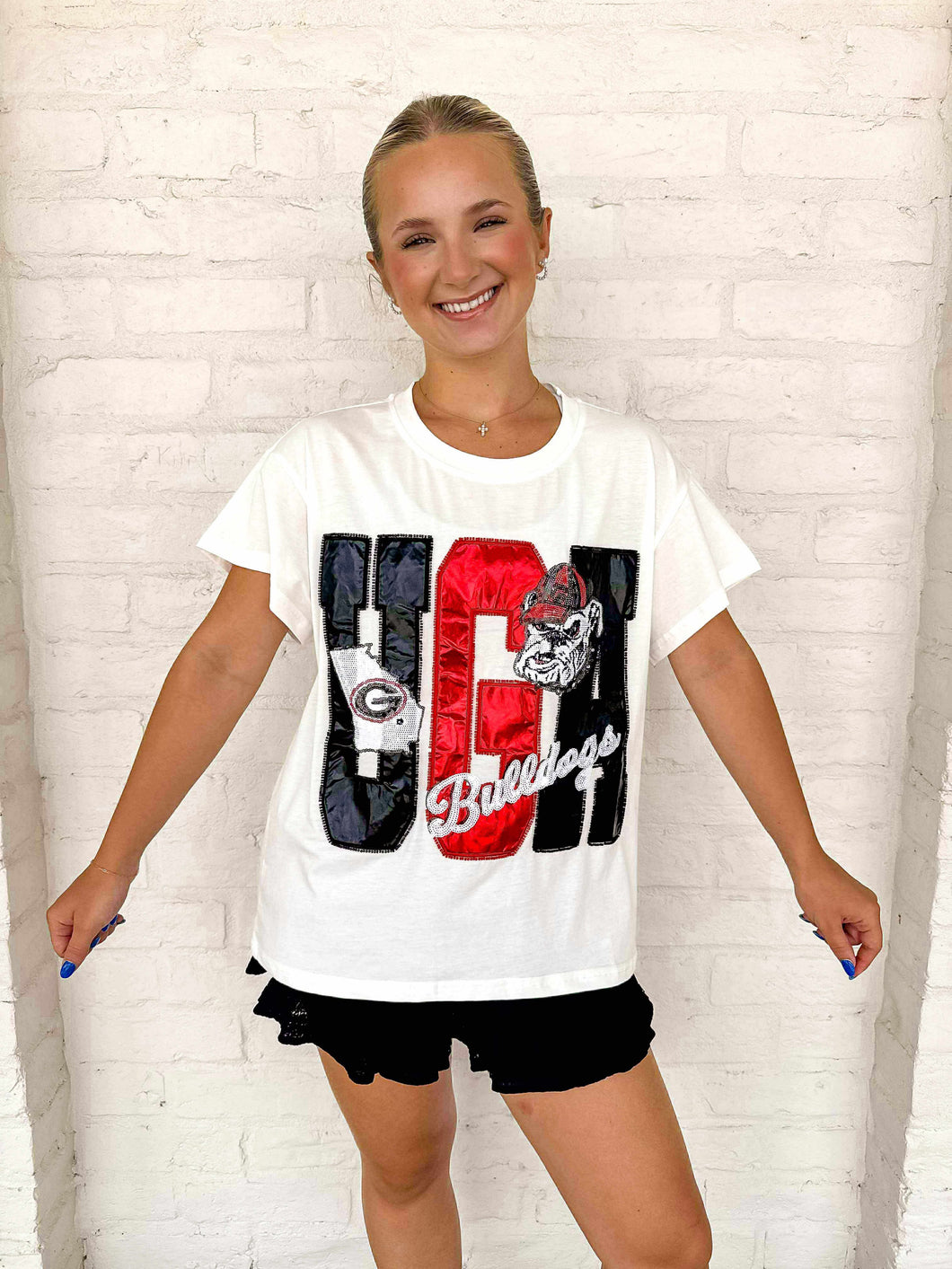 Queen Of Sparkles UGA Metallic Icon Tee