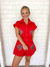 Load image into Gallery viewer, Queen Of Sparkles ULL Mascot Romper