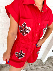 Queen Of Sparkles ULL Mascot Romper