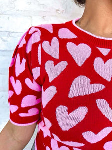 Give Me Love Red Heart Top