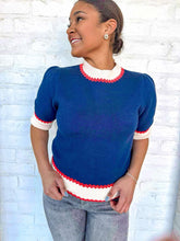 Load image into Gallery viewer, THML Nautical Vibes Navy Top