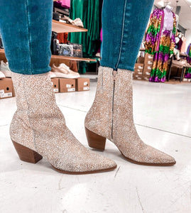 Caty Gold Spatter Cowhair Boot