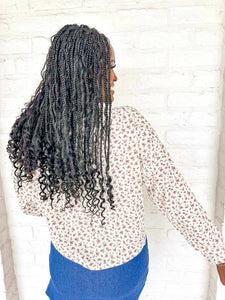 Cozy Season Brown Multi Top