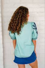 Load image into Gallery viewer, Feel The Warmth Blue Top