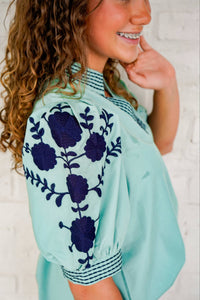 Feel The Warmth Blue Top