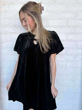 Load image into Gallery viewer, Upon Request Black Velvet Dress