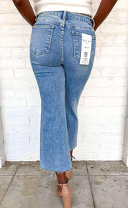 Another Day Mid Rise Crop Flare Denim Jean