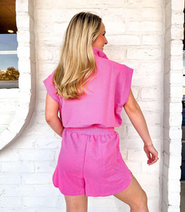 Fast Break Light Pink Romper