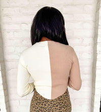 Load image into Gallery viewer, Keep Your Head High Taupe/Ivory Sweater Top