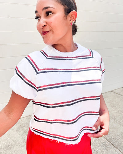 Jordan Amanda Black And Red White Stripe ***TOP***