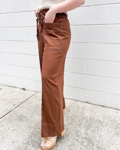 Want To Go Walnut Tie Pants