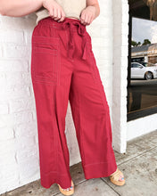 Load image into Gallery viewer, Want To Go Red Tie Pants