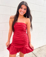 Load image into Gallery viewer, Season Of Football Red Smocked Romper