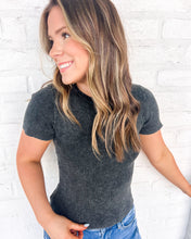 Load image into Gallery viewer, Moving Away Charcoal Knit Tee