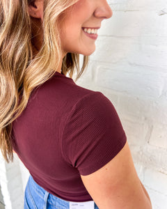 Simply Yours Burgundy Bodysuit Top