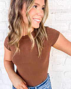 Simply Yours Brown Bodysuit Top