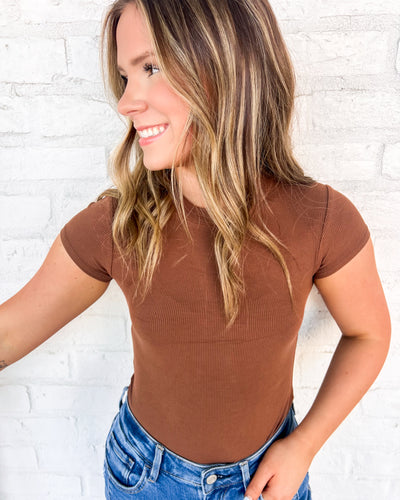 Simply Yours Brown Bodysuit Top