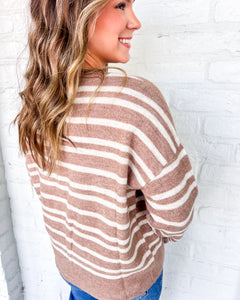 In My Head Taupe Long Sleeve Top