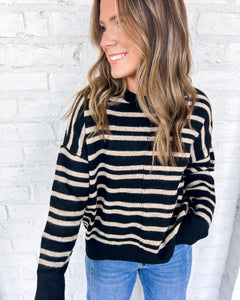 In My Head Black Long Sleeve Top
