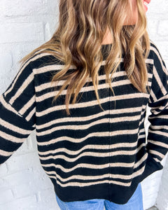 In My Head Black Long Sleeve Top