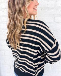 In My Head Black Long Sleeve Top