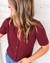 Load image into Gallery viewer, Turning Pages Burgundy Top