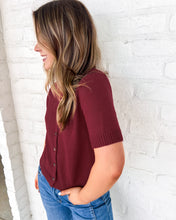 Load image into Gallery viewer, Turning Pages Burgundy Top
