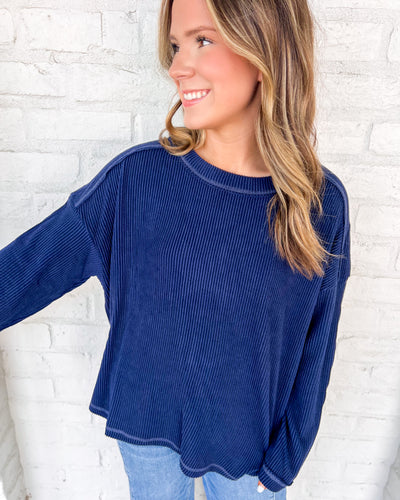 Hard Worker Navy Top