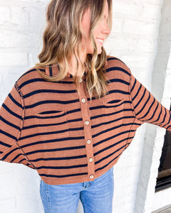 Believe Your Heart Brown Long-sleeve Cardigan