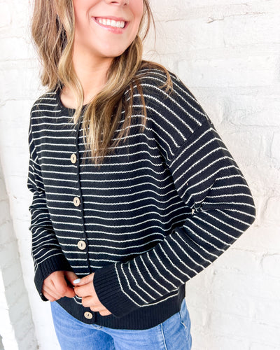 Confidence Is Key Black Cardigan