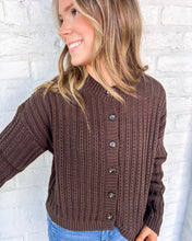 Load image into Gallery viewer, Feel Better Brown Cardigan Top