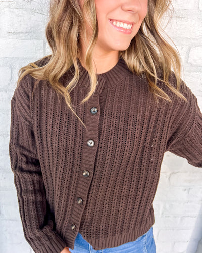 Feel Better Brown Cardigan Top