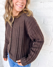 Load image into Gallery viewer, Feel Better Brown Cardigan Top