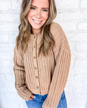 Load image into Gallery viewer, Feel Better Khaki Cardigan Top