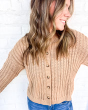 Load image into Gallery viewer, Feel Better Khaki Cardigan Top