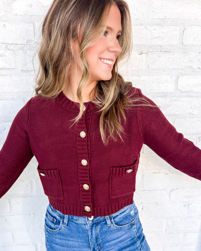 Deep In My Heart Burgundy Top