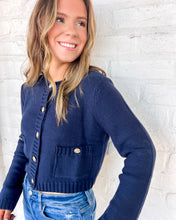 Load image into Gallery viewer, Deep In My Heart Navy Top
