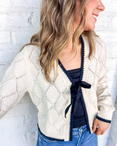 Pretty And Simple Oatmeal Velvet Cardigan