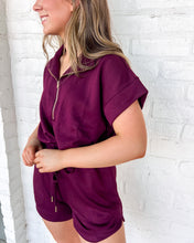 Load image into Gallery viewer, Forget The Past Burgundy Shorts