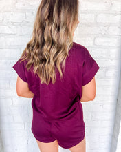Load image into Gallery viewer, Forget The Past Burgundy Shorts