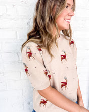 Load image into Gallery viewer, Right Now Taupe Reindeer Top