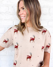 Load image into Gallery viewer, Right Now Taupe Reindeer Top