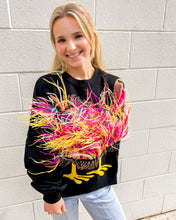 Load image into Gallery viewer, Queen Of Sparkles Black Feather Turkey Sweater