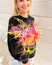 Load image into Gallery viewer, Queen Of Sparkles Black Feather Turkey Sweater