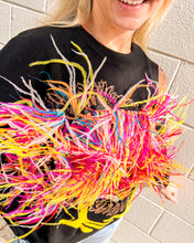 Load image into Gallery viewer, Queen Of Sparkles Black Feather Turkey Sweater