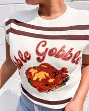 Load image into Gallery viewer, Queen of Sparkles Gobble Gobble sequin turkey sweater top