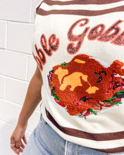 Load image into Gallery viewer, Queen of Sparkles Gobble Gobble sequin turkey sweater top