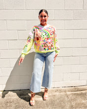 Load image into Gallery viewer, Festive Queen of Sparkles Christmas sweater with candy canes and trees
