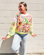 Load image into Gallery viewer, Festive Queen of Sparkles Christmas sweater with candy canes and trees